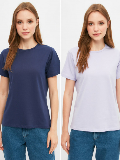 Набір футболок Trendyol модель TWOSS20TS0141/Lacivert-Lila — фото - INTERTOP