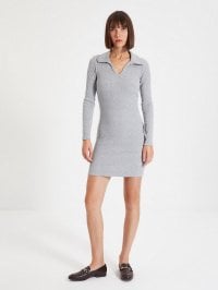 Серый - Платье мини Trendyol