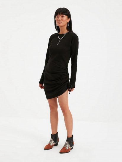 Платье мини Trendyol модель TWOAW22EL0084/Siyah — фото - INTERTOP
