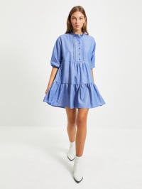 Голубой - Платье мини Trendyol