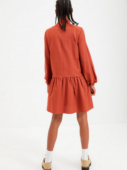 Платье мини Trendyol модель TWOAW22EL0180/Kiremit — фото - INTERTOP