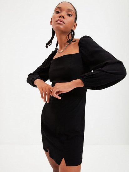 Платье мини Trendyol модель TWOAW22EL0260/Siyah — фото - INTERTOP