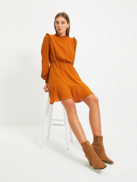 Оранжевый - Платье мини Trendyol