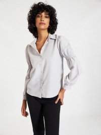 Серый - Рубашка Trendyol