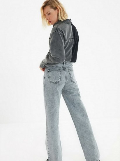Широкие джинсы Trendyol Wide Leg модель TWOAW22JE0007/Gri — фото - INTERTOP