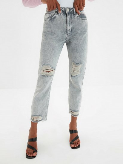 Прямые джинсы Trendyol Straight модель TWOAW22JE0010/Gri — фото - INTERTOP