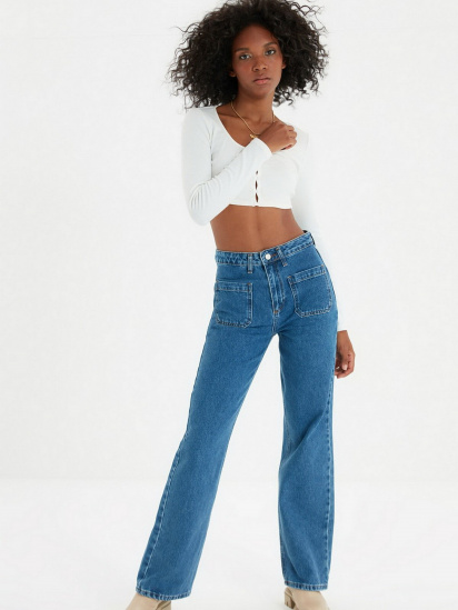 Широкие джинсы Trendyol Wide Leg модель TWOAW22JE0104/Mavi — фото 3 - INTERTOP