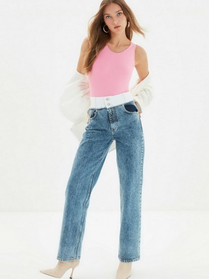 Широкі джинси Trendyol Wide Leg модель TWOAW22JE0157/Mavi — фото 3 - INTERTOP