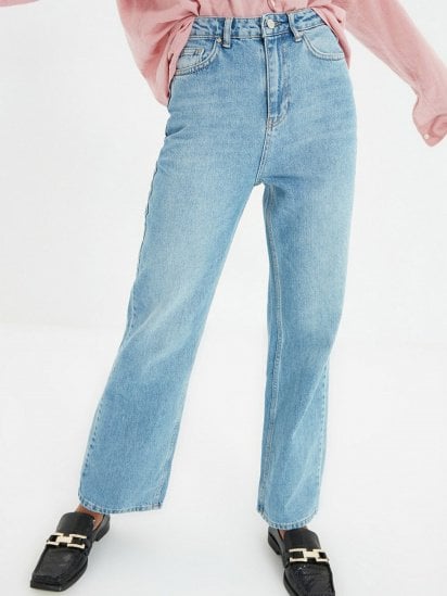Широкі джинси Trendyol Wide Leg модель TWOAW22JE0249/Mavi — фото - INTERTOP