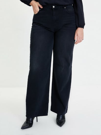 Широкі джинси Trendyol Wide Leg модель TWOAW22JE0484/Siyah — фото - INTERTOP