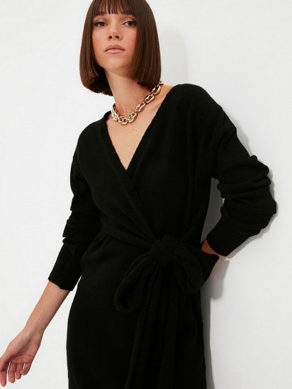 Платье миди Trendyol модель TWOAW21EL0260/Siyah — фото 5 - INTERTOP