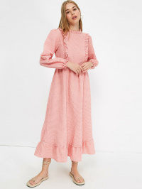 Розовый - Платье макси Trendyol