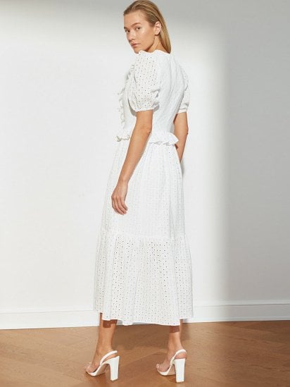 Платье миди Trendyol модель TWOSS21EL3679/Beyaz — фото - INTERTOP