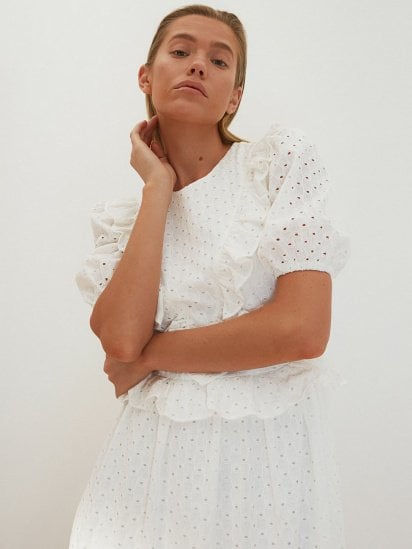 Платье миди Trendyol модель TWOSS21EL3679/Beyaz — фото 3 - INTERTOP