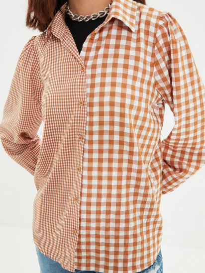 Рубашка Trendyol модель TWOAW22GO0656/Camel — фото 3 - INTERTOP