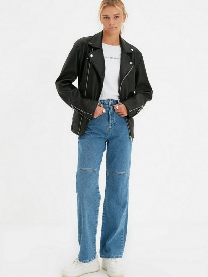 Широкие джинсы Trendyol Wide Leg модель TWOAW22JE0830/Mavi — фото 5 - INTERTOP