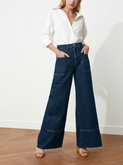 Расклешенные джинсы Trendyol Wide Leg модель TCLAW19LR0002/Mavi — фото 3 - INTERTOP
