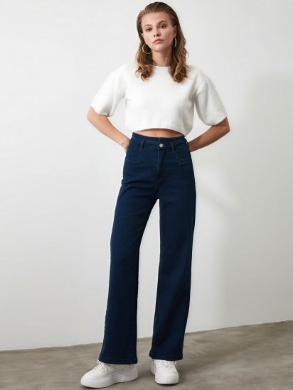 Расклешенные джинсы Trendyol Wide Leg модель TWOSS20JE0015/Lacivert — фото 3 - INTERTOP