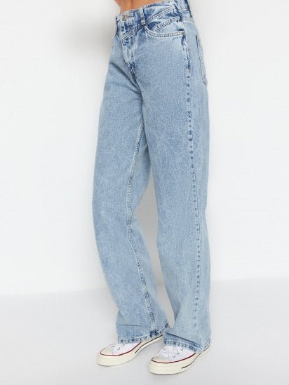Широкие джинсы Trendyol Wide Leg модель TWOSS21JE0385/Mavi — фото - INTERTOP