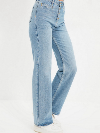 Прямые джинсы Trendyol Wide Leg модель TWOAW22JE0688/Mavi — фото - INTERTOP