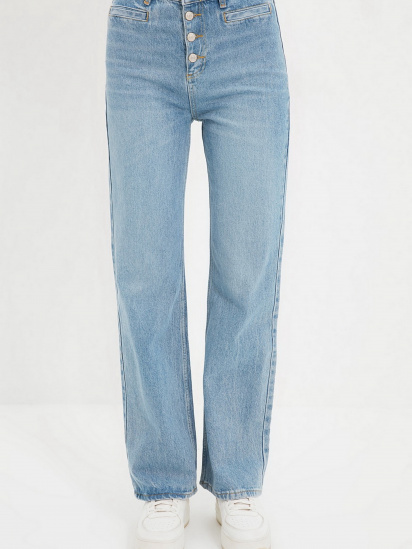 Прямі джинси Trendyol Wide Leg модель TWOAW22JE0688/Mavi — фото 4 - INTERTOP
