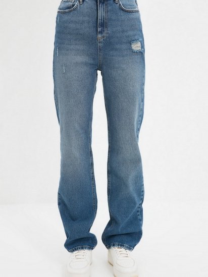 Прямі джинси Trendyol Wide Leg модель TWOAW22JE0918/Mavi — фото 4 - INTERTOP