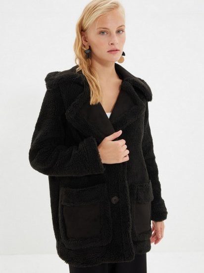 Пальто Trendyol модель TWOAW22KB0073/Siyah — фото 5 - INTERTOP