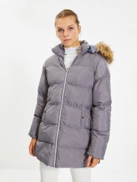 Сірий - Зимова куртка Trendyol