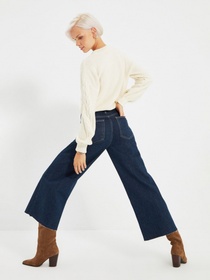 Расклешенные джинсы Trendyol Culotte модель TWOAW22JE0589/Lacivert — фото 3 - INTERTOP