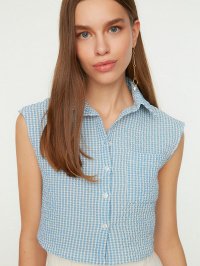 Голубой - Блуза Trendyol