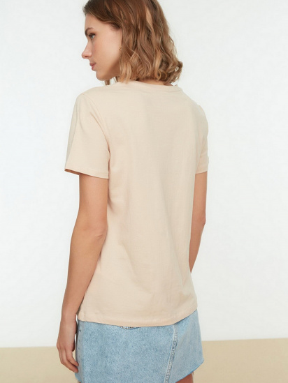 Набор футболок Trendyol модель TWOSS20TS0141/Kahverengi-Bej — фото 5 - INTERTOP