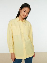 Жёлтый - Рубашка Trendyol