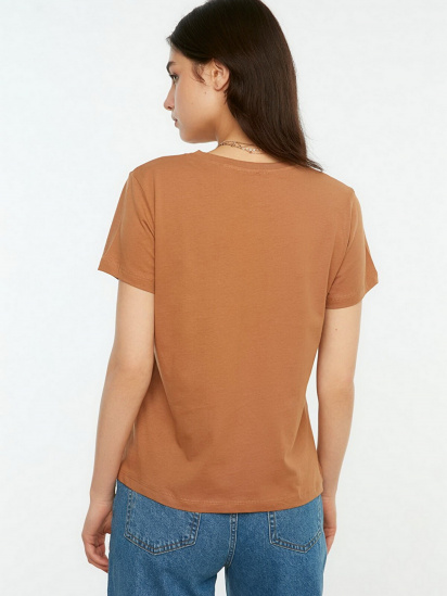 Набор футболок Trendyol модель TWOSS20TS0141/Camel-Beyaz — фото 3 - INTERTOP