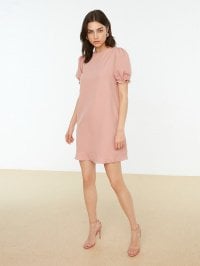 Розовый - Платье мини Trendyol