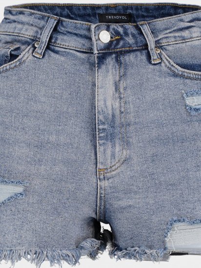 Шорты джинсовые Trendyol модель TWOSS20SR0207/Mavi — фото 9 - INTERTOP