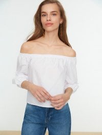 Білий - Блуза Trendyol
