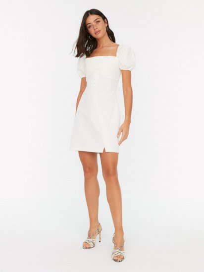 Платье мини Trendyol модель TWOSS22EL2610/Ekru — фото 3 - INTERTOP
