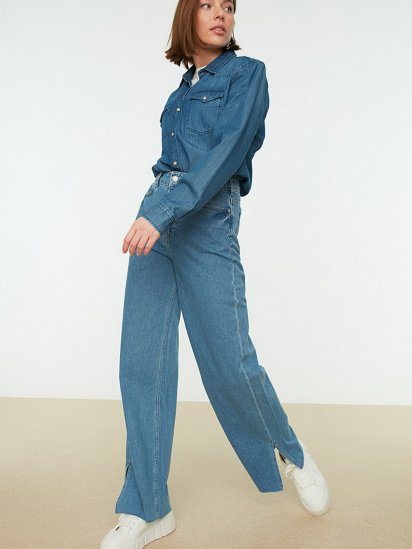 Широкие джинсы Trendyol модель TCTAW22JE0340/Acik Mavi — фото - INTERTOP