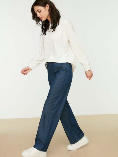Широкі джинси Trendyol модель TCTSS21JE0722/Koyu Lacivert — фото 4 - INTERTOP