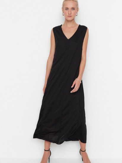 Платье миди Trendyol модель TWOSS22EL00528/Siyah — фото 4 - INTERTOP