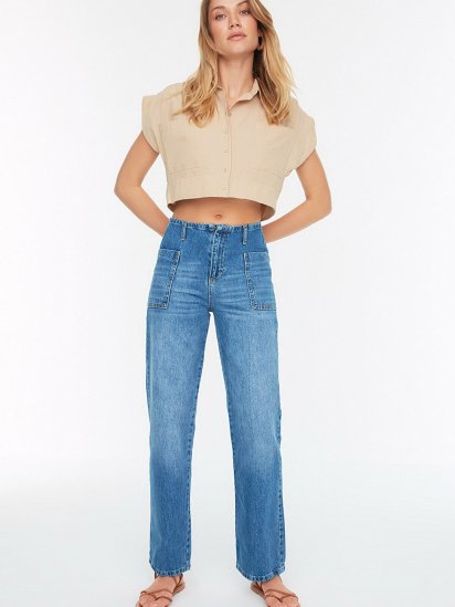 Широкие джинсы Trendyol модель TWOSS22JE00028/Mavi — фото 3 - INTERTOP