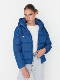 Синий - Зимняя куртка Trendyol