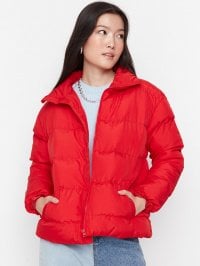 Красный - Зимняя куртка Trendyol