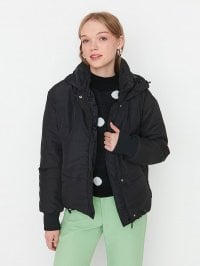 Чорний - Зимова куртка Trendyol