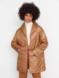 Светло-коричневый - Зимняя куртка Trendyol