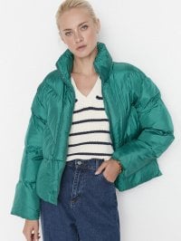 Зелёный - Зимняя куртка Trendyol