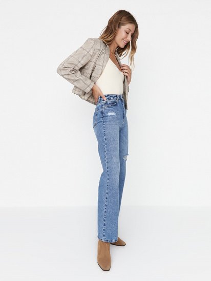 Широкі джинси Trendyol модель TWOAW23JE00141/Mavi — фото 4 - INTERTOP
