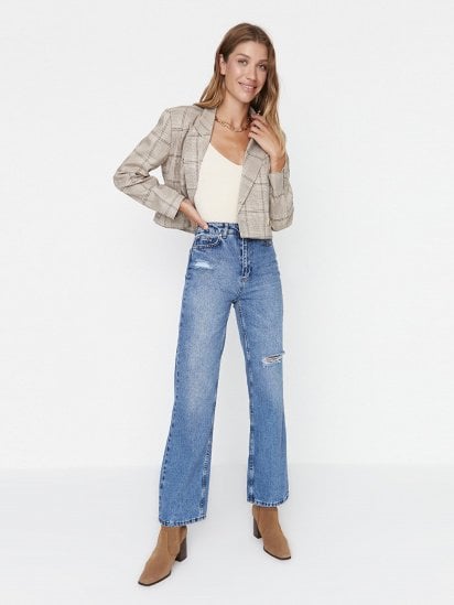 Широкие джинсы Trendyol модель TWOAW23JE00141/Mavi — фото - INTERTOP