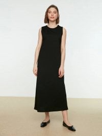 Чёрный - Платье макси Trendyol
