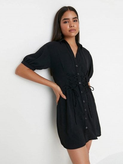 Платье мини Trendyol модель TWOSS22EL00426/Siyah — фото - INTERTOP